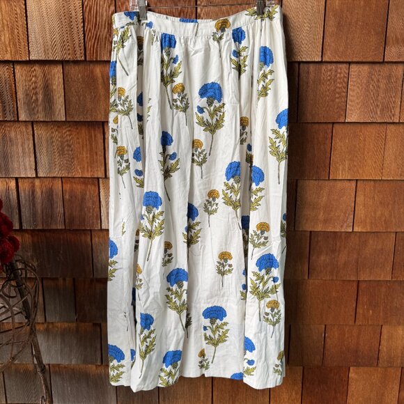 NWT Anthropologie The Jacie Poplin Floral Printed Midi Skirt by Maeve in X-Large - Picture 2 of 14
